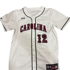 Under Armour South Carolina Softball Jersey - White with Maroon & Black Trim